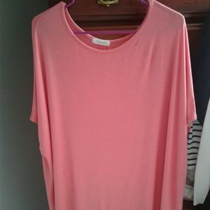 Coral oversize top